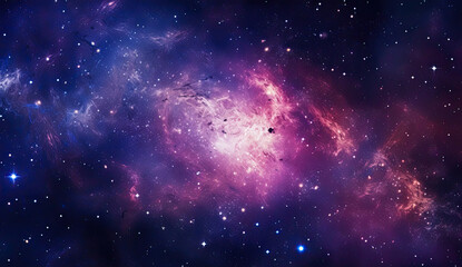 Naklejka premium Majestic Space Scene With Glittering Stars Illuminating the Cosmos