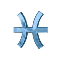 Obraz premium 魚座 星占い 星座マーク シンボル 3D