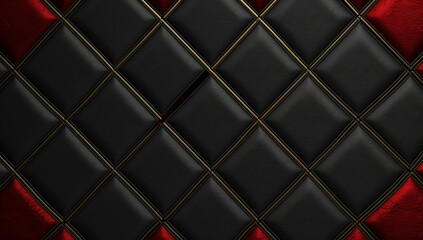 Luxurious Red and Black Leather Texture

