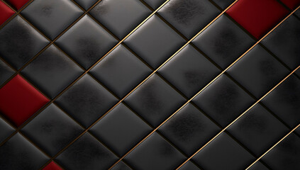 Luxurious Red and Black Leather Texture
