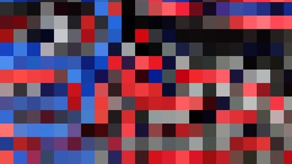 red and blue squares