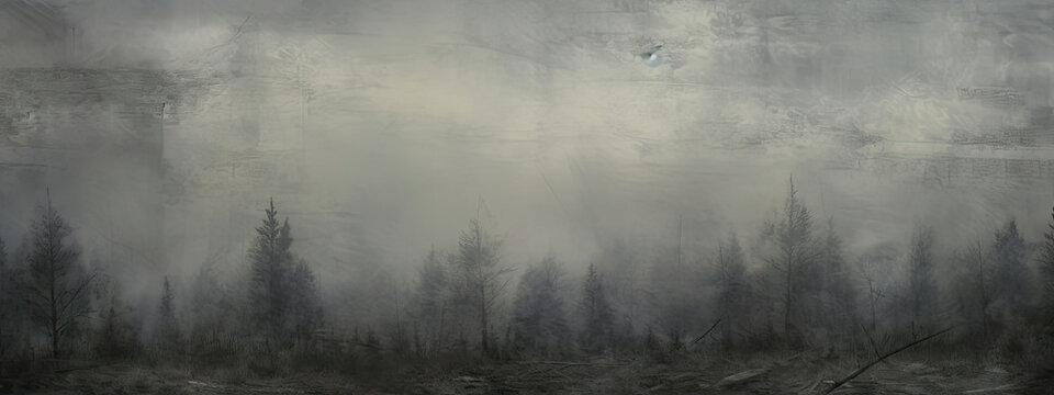 A Painting of a Dense Forest Teeming With Trees © Piotr