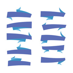 Set of ribbons banners vector illustration
