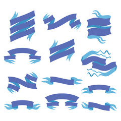 Set of ribbons banners vector illustration