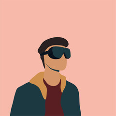 person with VR glasses