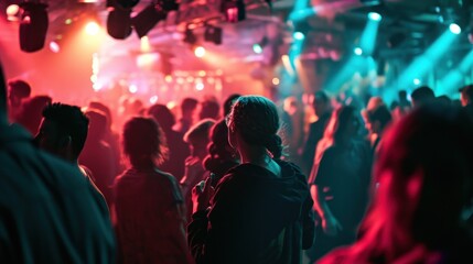 Pulse of the Night, A Vibrant Tapestry of Exuberant Souls Unleashing Their Spirits at the Heart of the Nightclub