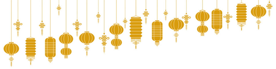 Chinese new year. Chinese new year Banner. Chinese lanterns vector with transparent background eps 10