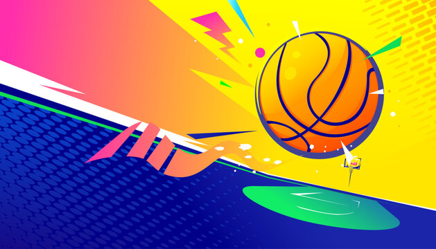 Basketball abstract background design. The sport concepts