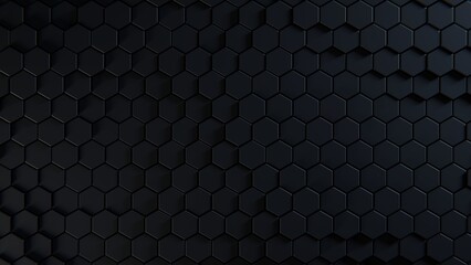 Abstract 3D Metalic Hexagons Background Top View