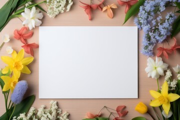 flowers on a light background. a place for the text. Spring is coming