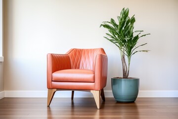 luxurious leather lounge chair in a corner