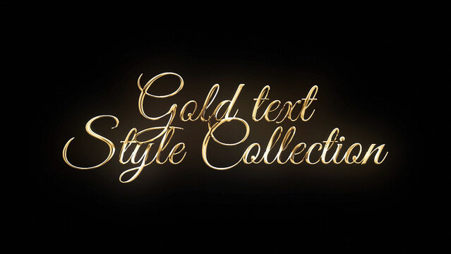 Gold Text Style Collection