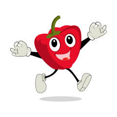 Apple Cartoon character Illustration of a Happy Apple Character. Red, yellow, green apple funny character, concept of health care for kids