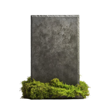 PNG moss-covered tombstone. 