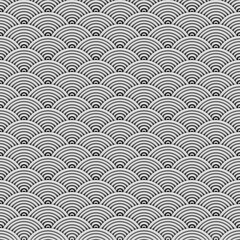 Qinghai wave, traditional Japanese pattern. Monochrome waves pattern. 3D rendering.
