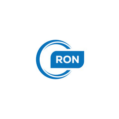  RON letter design for logo and icon.RON typography for technology, business and real estate brand.RON monogram logo.