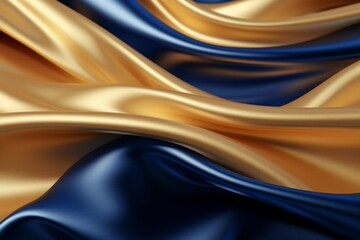 Dynamic 3D rendering showcases a mesmerizing flowing wave cloth backdrop.