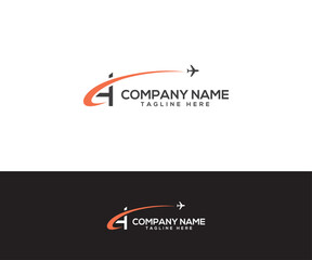 a letter travel logo design