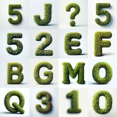 Grass style typography. AI generated illustration