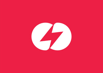 Thunder Bolt vector monogram logo design template