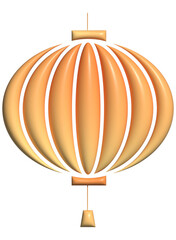 Fototapeta premium Chinese new year ornament lantern sign 3d symbol decoration design for element