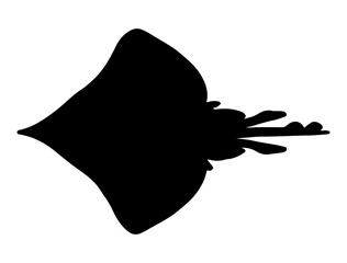 Skate silhouette vector art white background © Rabia