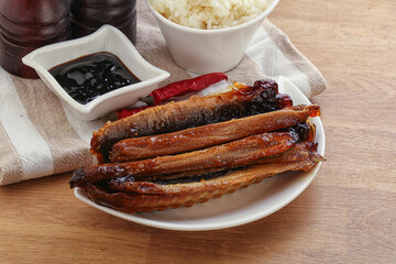 Roasted eel in unagi sause