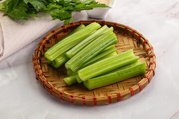 Vegan cuisine - dietary celery cticks
