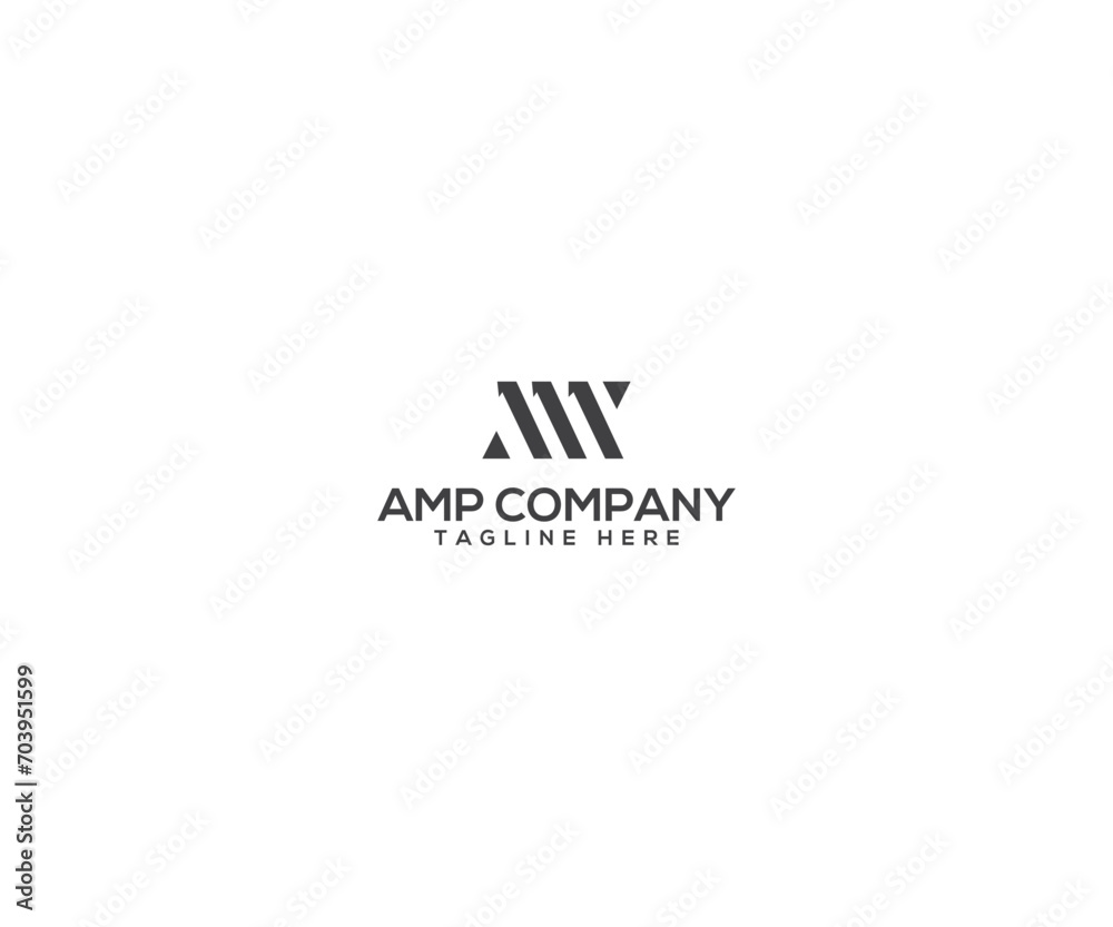 Wall mural amp company logo design vector