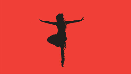 silhouette design Hip hop dance Hip hop music Street dance, other, Fictional character, woman, - obrazy, fototapety, plakaty