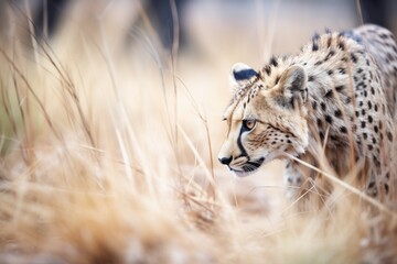 cheetah stalking prey in bushland