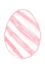 Drawing pink Easter eggs isolated on transparent background.