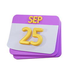 3D calendar schedule