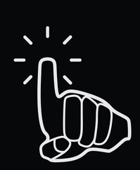 Click here icon. vector illustration