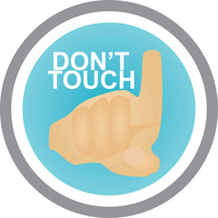 Do not touch sign. vector