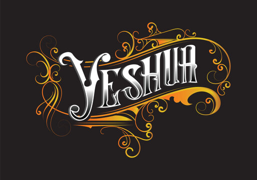 YESHUA lettering custom template design