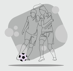 Free vector flat football players illustration design collection