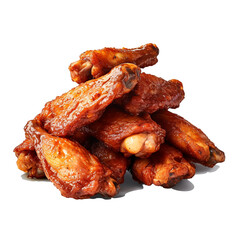 a stack of chicken wings with transparent background created with Generative Ai