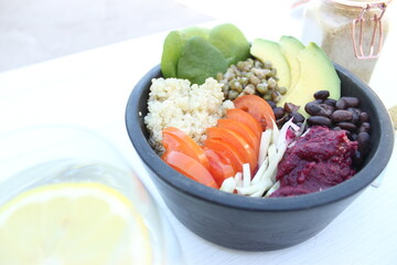 Vibrant Vegetarian Bowl with Avocado