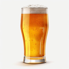 a glass of beer with transparent background