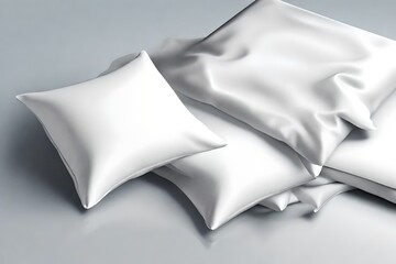 white pillow isolated on white