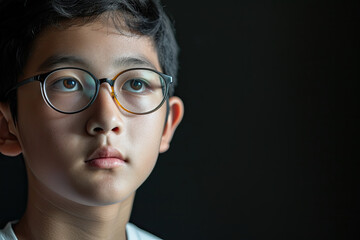 Fototapeta na wymiar Portrait of a seventeen years old Asian teenager boy.