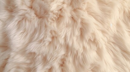 Background picture of a soft fur white carpet.wool.Generative AI