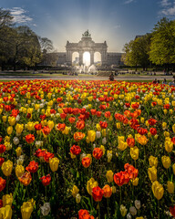 The Cinquantenaire, beautiful Arch of Brussels