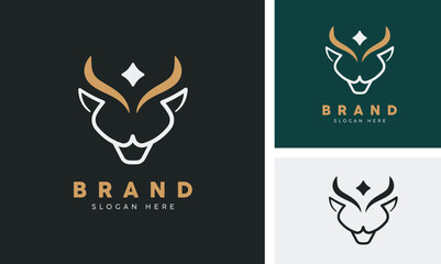 Buffalo Cow Bull Head logo design