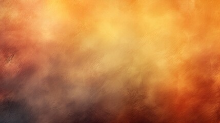 Fiery yellow burnt orange copper red brown gray black abstract background. Color gradient, ombre. Rough grainy noise grungy texture. Glow light shine. Template. Empty space. Autumn, halloween.Colorful - obrazy, fototapety, plakaty