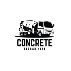 concrete mixer truck logo design