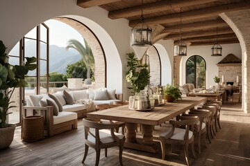 Elegant Mediterranean style home interior