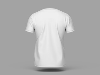 Men tshirt 3d isolated mockup back view