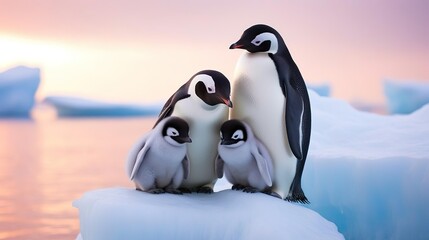 a family of penguins